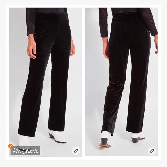 Lysse Black Velvet Pants - Picture 1 of 13